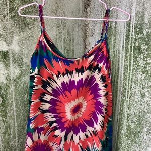 Spaghetti Strap Large Floral🌸Print High Low Dress